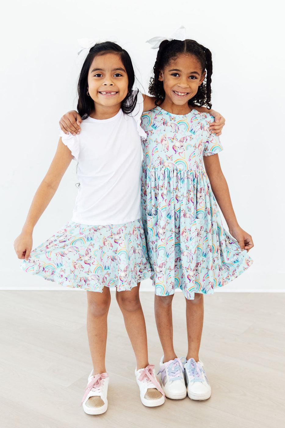 Mila & Rose ® Unicorn Queen Ruffle Twirl Skort — detail close-up