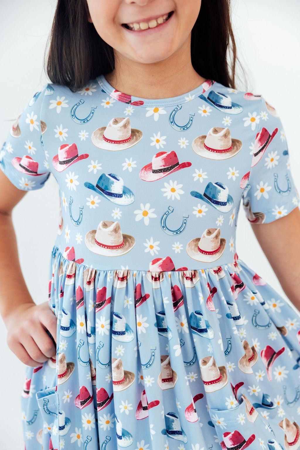 Mila & Rose ® SALE Tip Your Hat S/S Pocket Twirl Dress — detail close-up