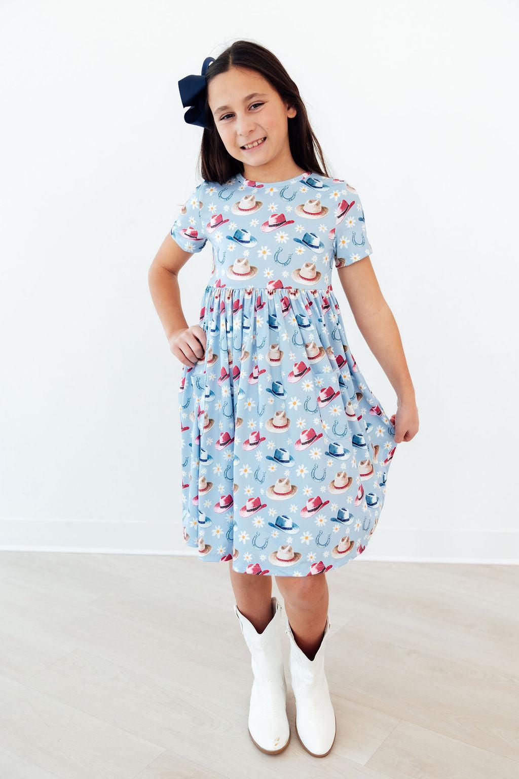 Mila & Rose ® SALE Tip Your Hat S/S Pocket Twirl Dress — side view