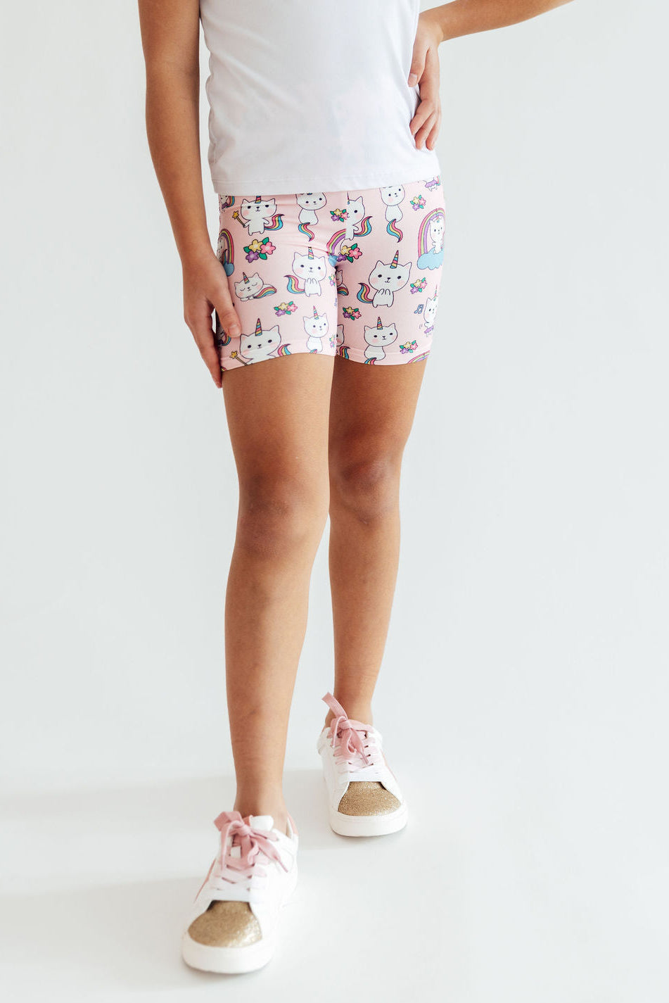 Mila & Rose ® Rainbow Purr-fection Twirl Shorts — detail close-up