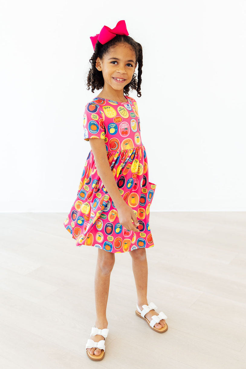 Mila & Rose ® Fresh & Fruity S/S Pocket Twirl Dress — lifestyle context