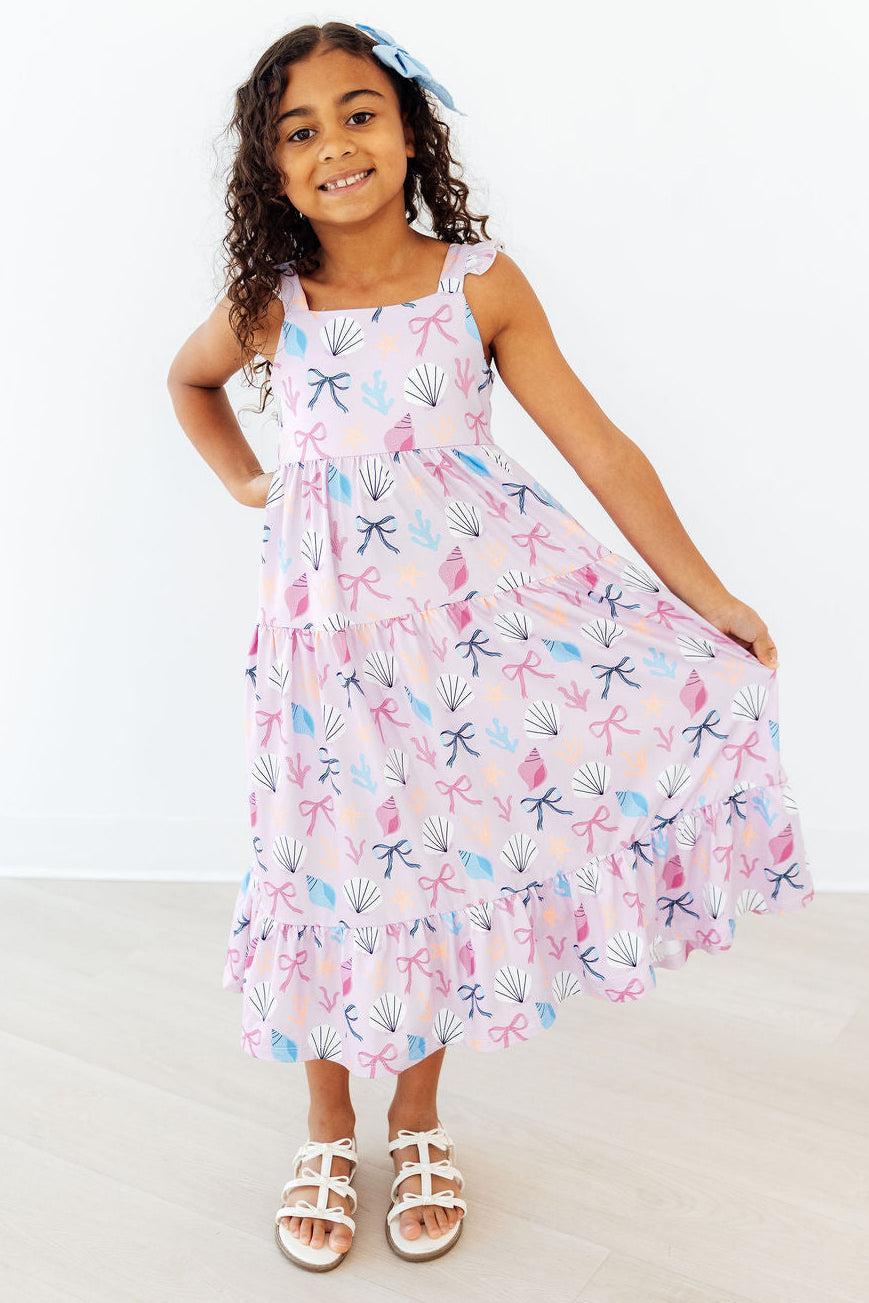Mila & Rose ® Beachside Bows Ruffle Maxi Dress — side view