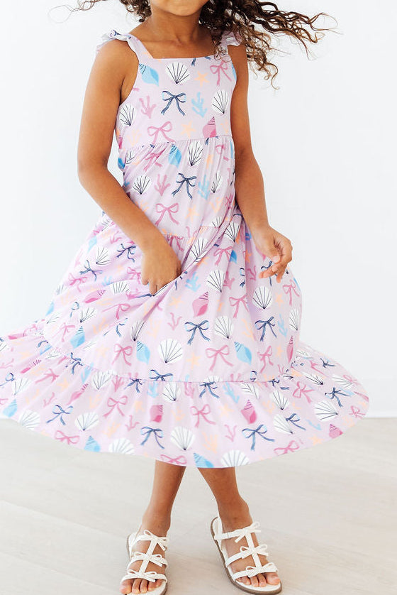 Mila & Rose ® Beachside Bows Ruffle Maxi Dress — detail close-up