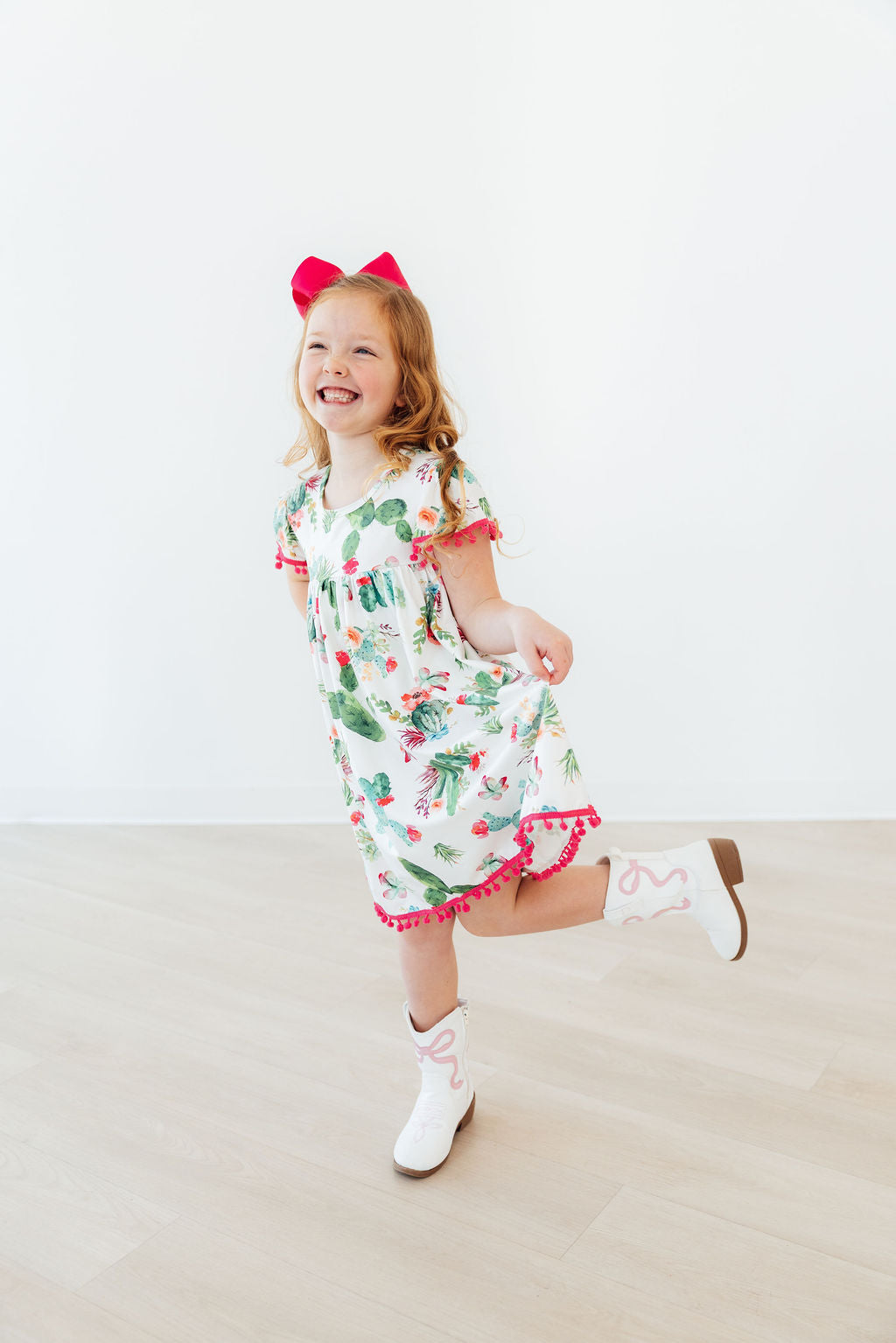 Mila & Rose ® Cute Cactus Pom Pom Dress — size reference