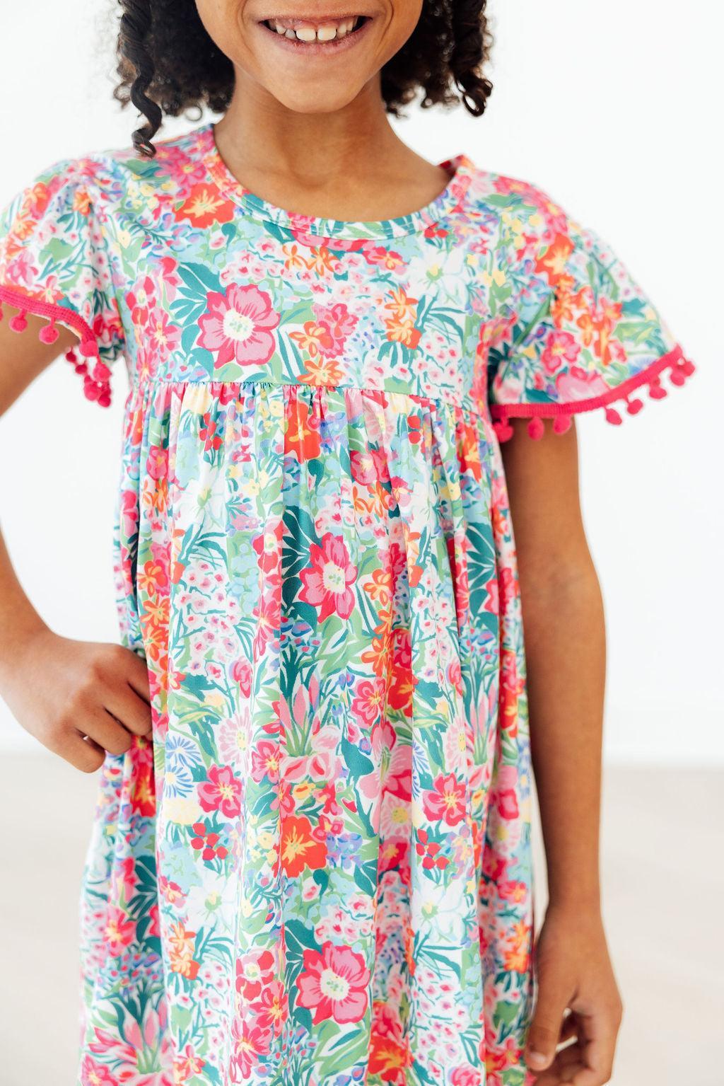 Mila & Rose ® Preppy Petals Pom Pom Dress — main product shot