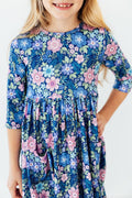 Mila & Rose ® Whimsy 3/4 Sleeve Pocket Twirl Dress — main product shot