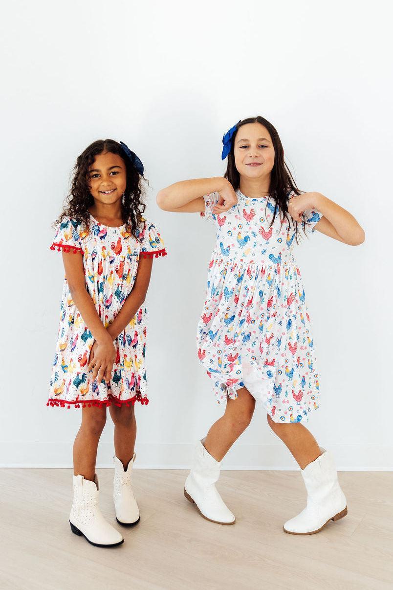 Mila & Rose ® Rooster Pom Pom Dress — comparison shot
