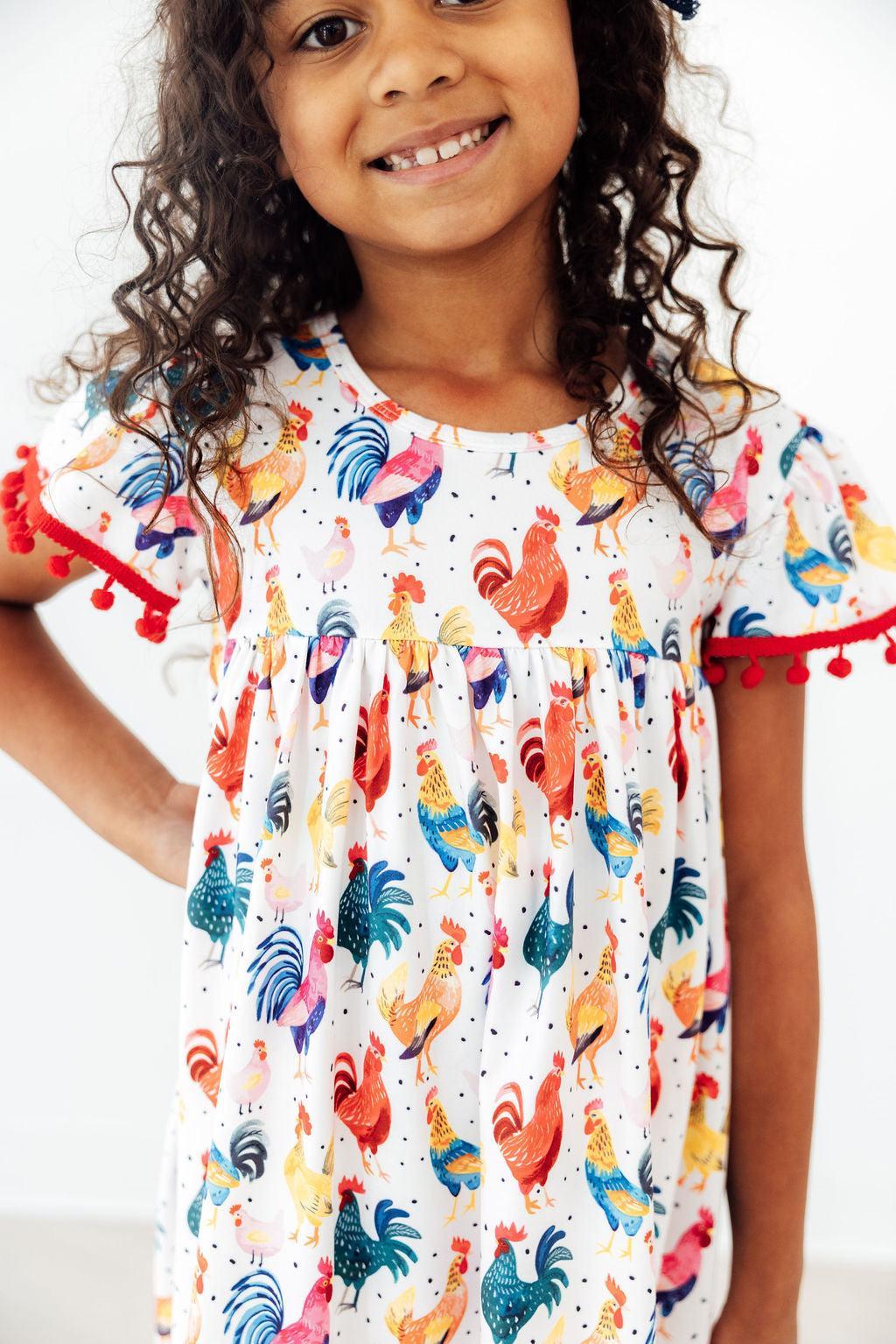 Mila & Rose ® Rooster Pom Pom Dress — main product shot