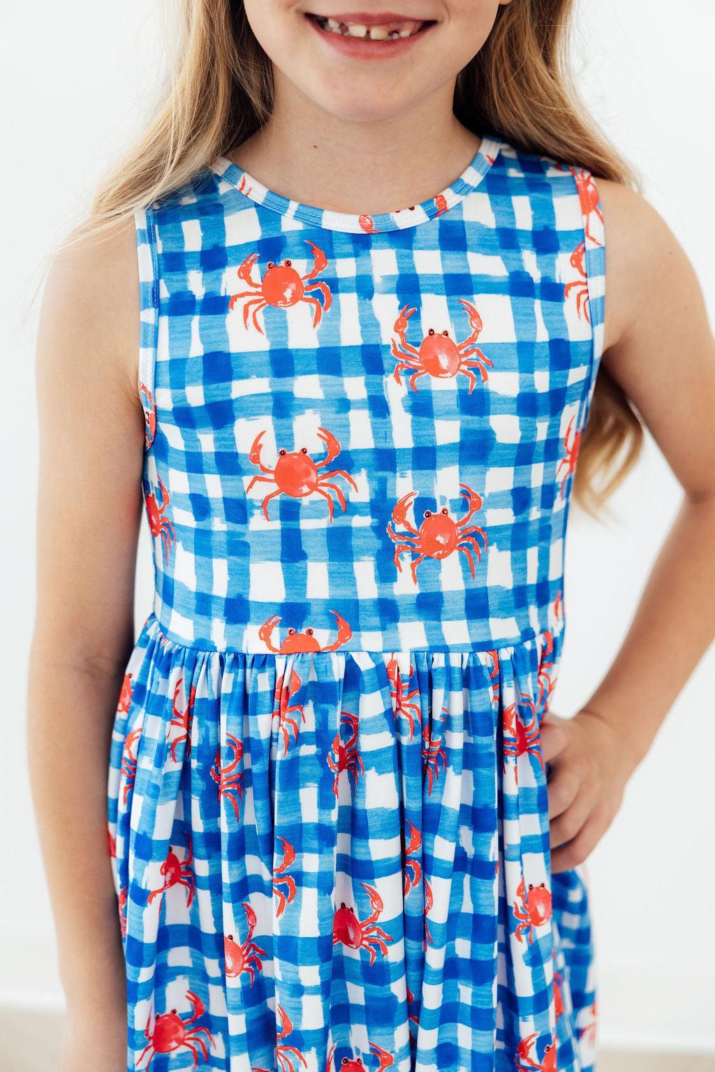 Mila & Rose ® Crabby Cutie Tank Twirl Dress — detail close-up