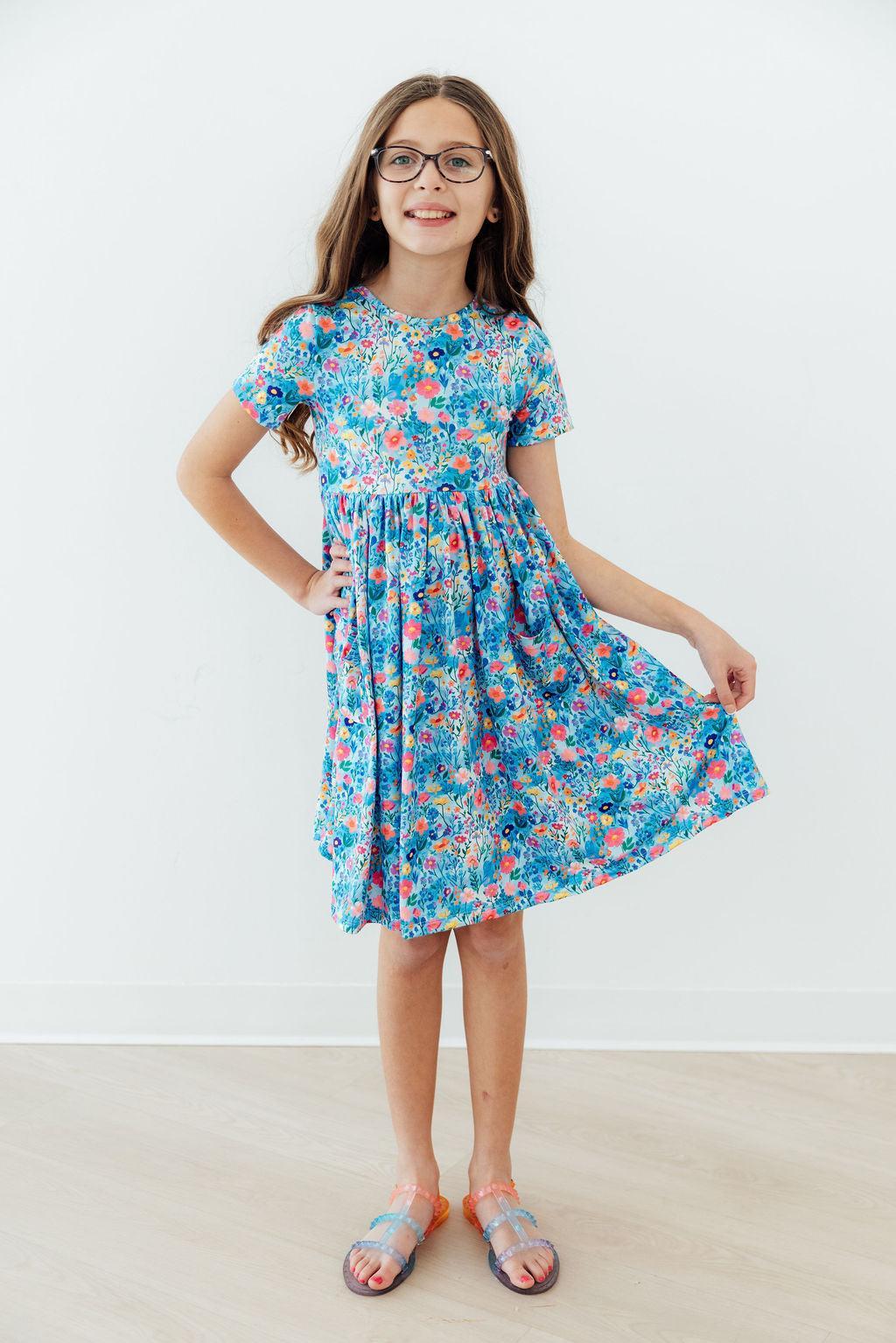 Mila & Rose ® Blooming in Wonderland S/S Pocket Twirl Dress — detail close-up