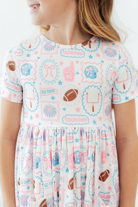 Game Day Girlie S/S Pocket Twirl Dress