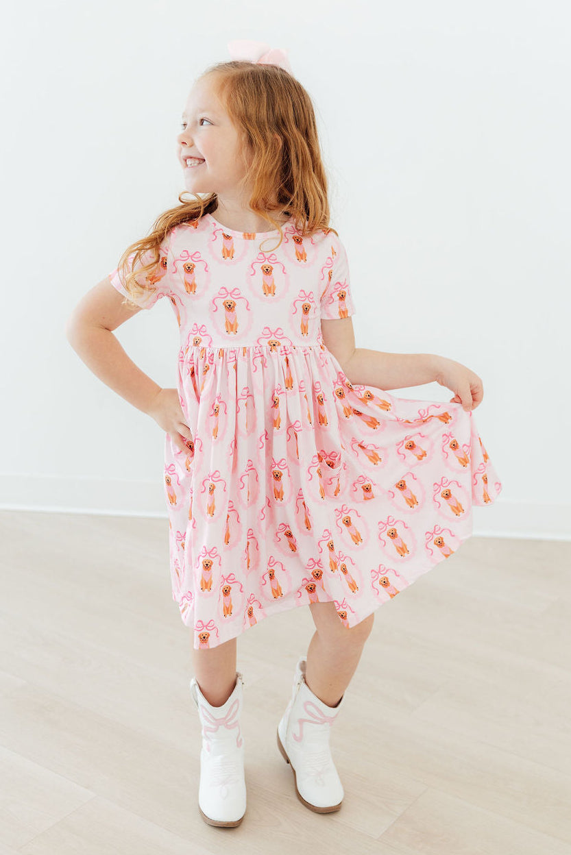 Mila & Rose ® Girl's Best Friend S/S Pocket Twirl Dress — lifestyle context