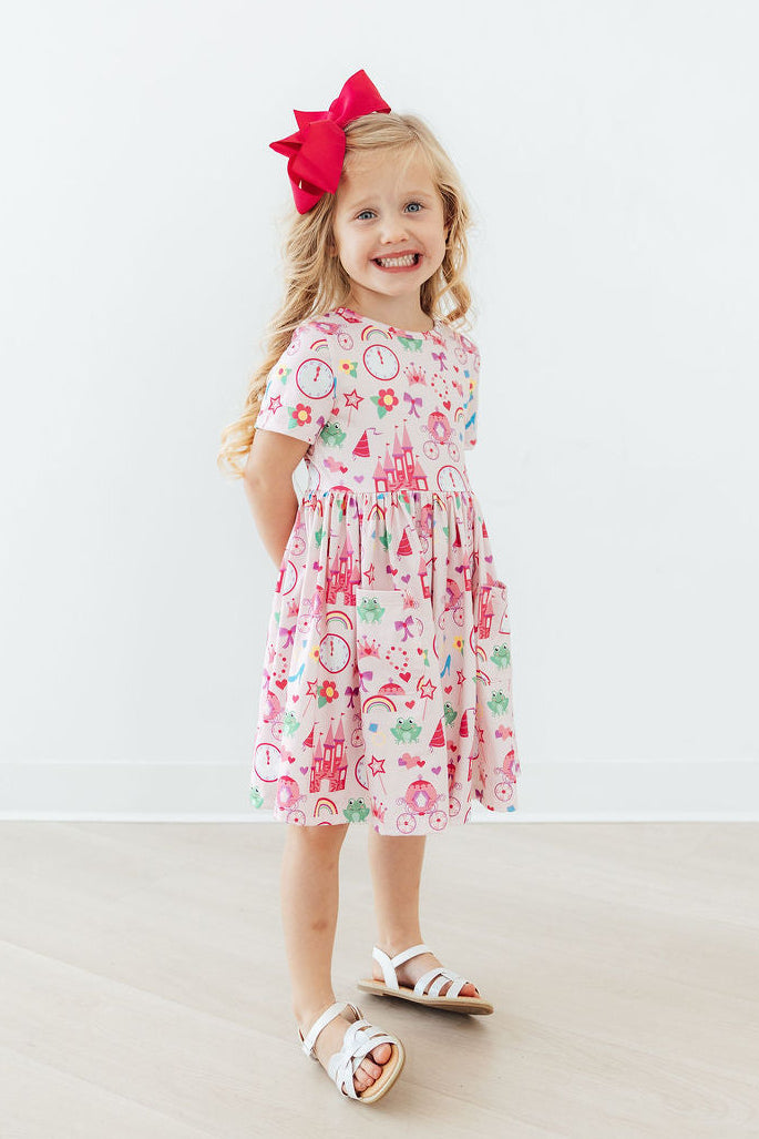 Mila & Rose ® Princess & the Froggie S/S Pocket Twirl Dress — side view