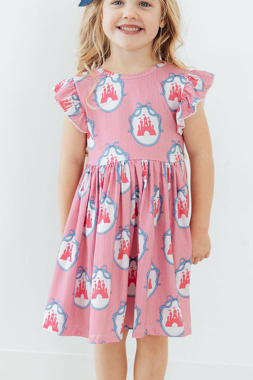 Mila & Rose ® Once Upon a Castle Flutter Sleeve Twirl Dress — main product shot