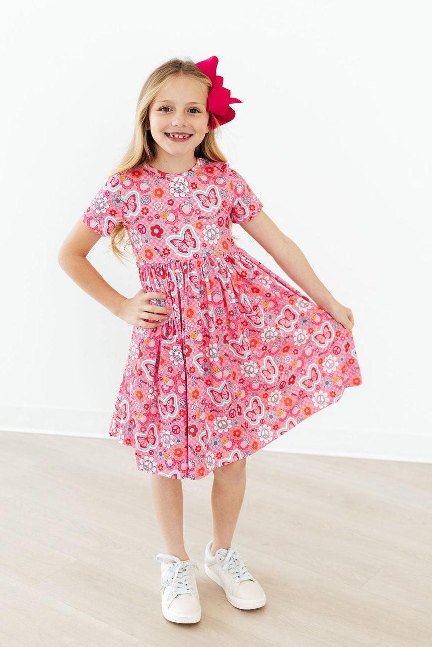 Mila & Rose ® Hippie Sissy S/S Pocket Twirl Dress — lifestyle context
