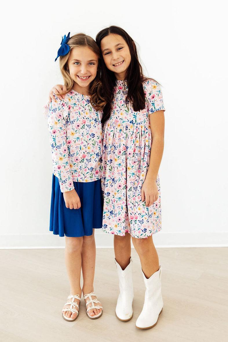 Mila & Rose ® Morning Meadows S/S Pocket Twirl Dress — detail close-up