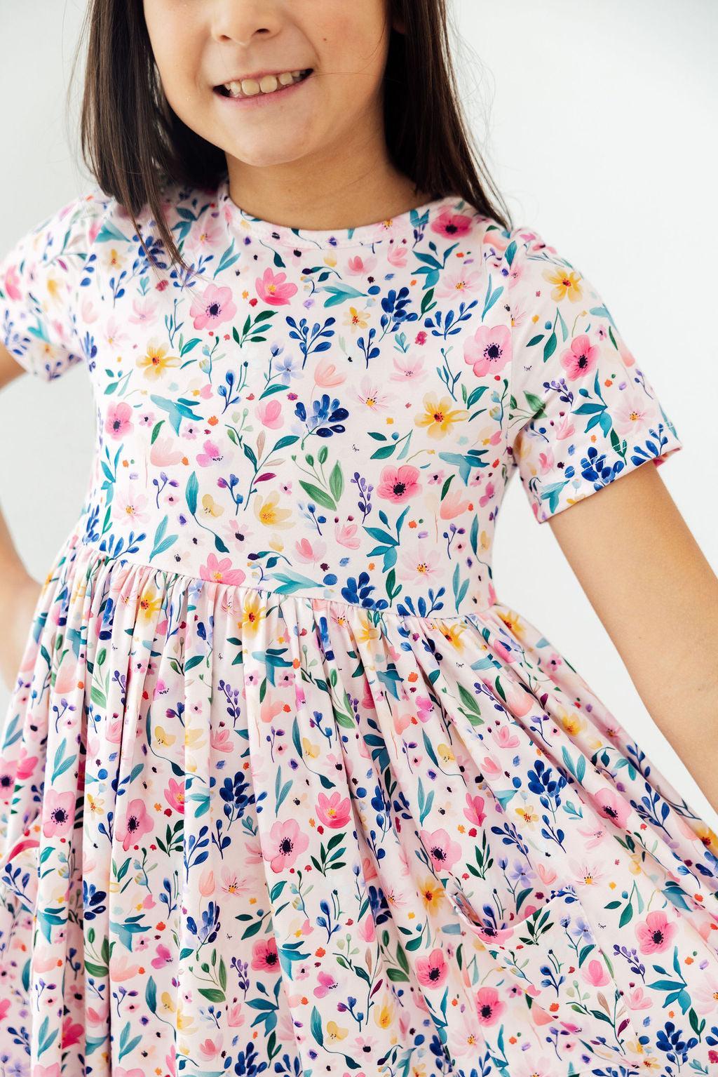 Mila & Rose ® Morning Meadows S/S Pocket Twirl Dress — side view