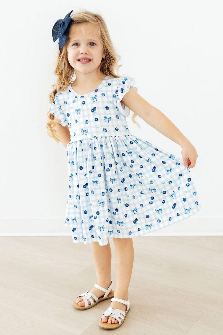Mila & Rose ® Berry Cute Flutter Sleeve Twirl Dress — lifestyle context
