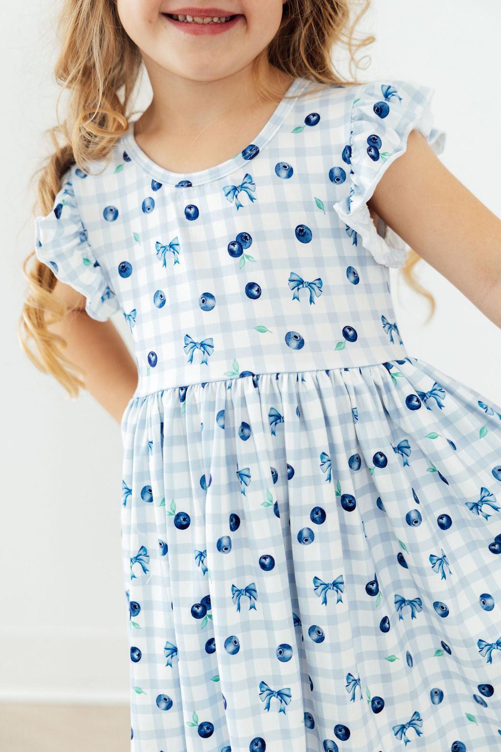 Mila & Rose ® Berry Cute Flutter Sleeve Twirl Dress — main product shot
