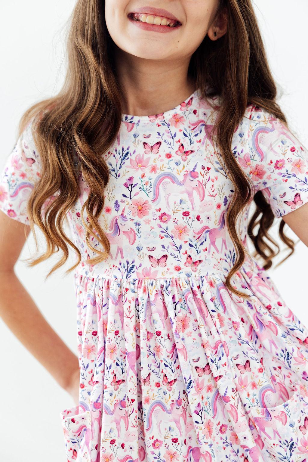 Mila & Rose ® Whimsical Woods S/S Pocket Twirl Dress — lifestyle context