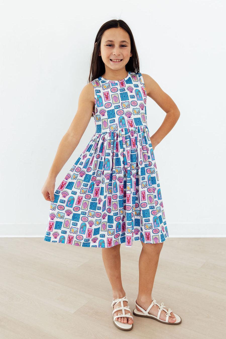 Mila & Rose ® Amalfi Adventure Tank Twirl Dress — detail close-up
