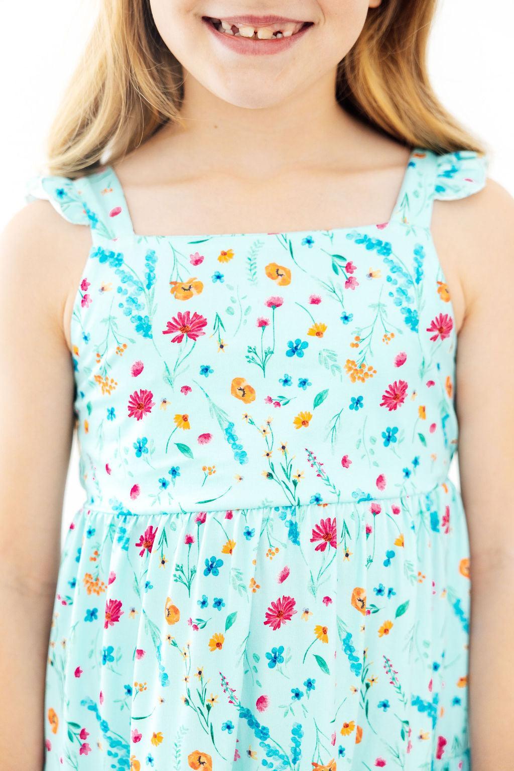 Mila & Rose ® Bluebell Breeze Ruffle Maxi Dress — alternative angle