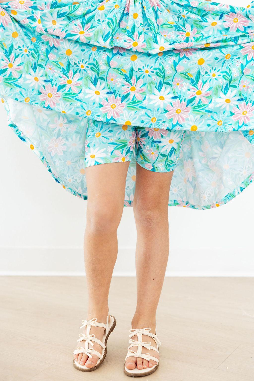 Mila & Rose ® Preppy Daisies Twirl Shorts — detail close-up