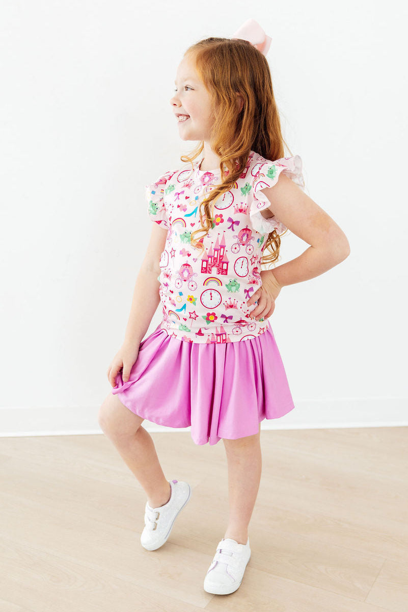 Mila & Rose ® Princess & the Froggie S/S Ruffle Tee — side view