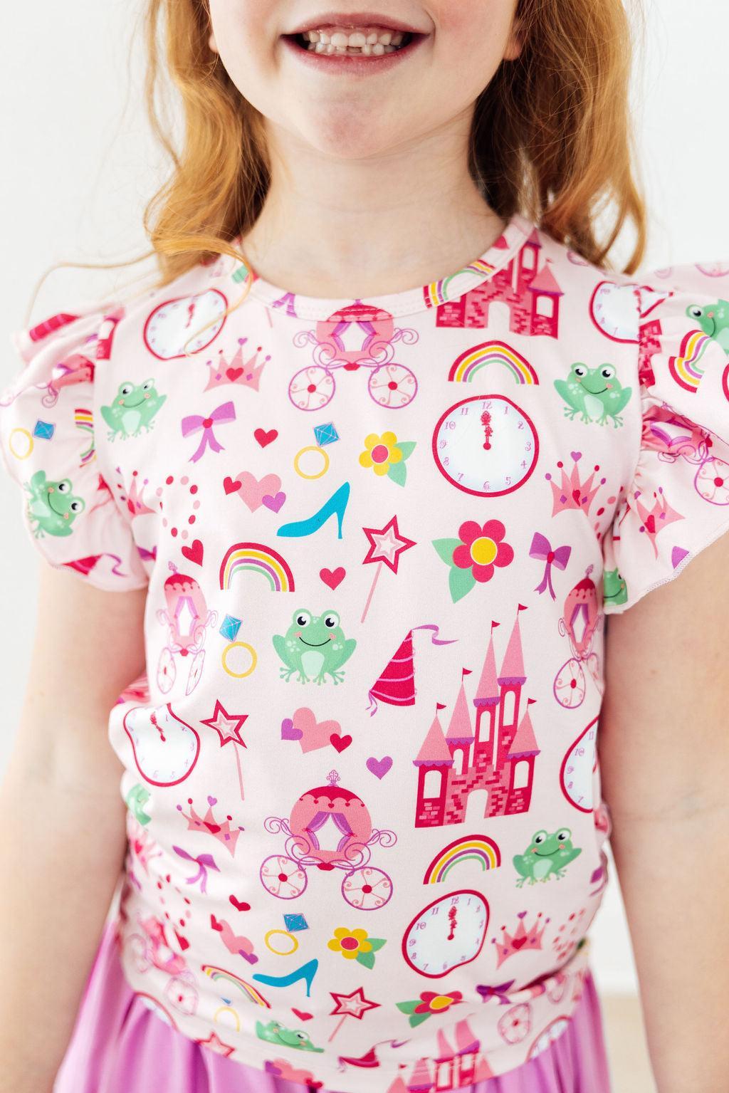 Mila & Rose ® Princess & the Froggie S/S Ruffle Tee — detail close-up