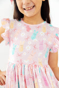 Mila & Rose ® Preppy Peeps Flutter Sleeve Twirl Dress — main product shot