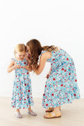 Mila & Rose ® Patriotic Petals Ruffle Maxi Dress — main product shot