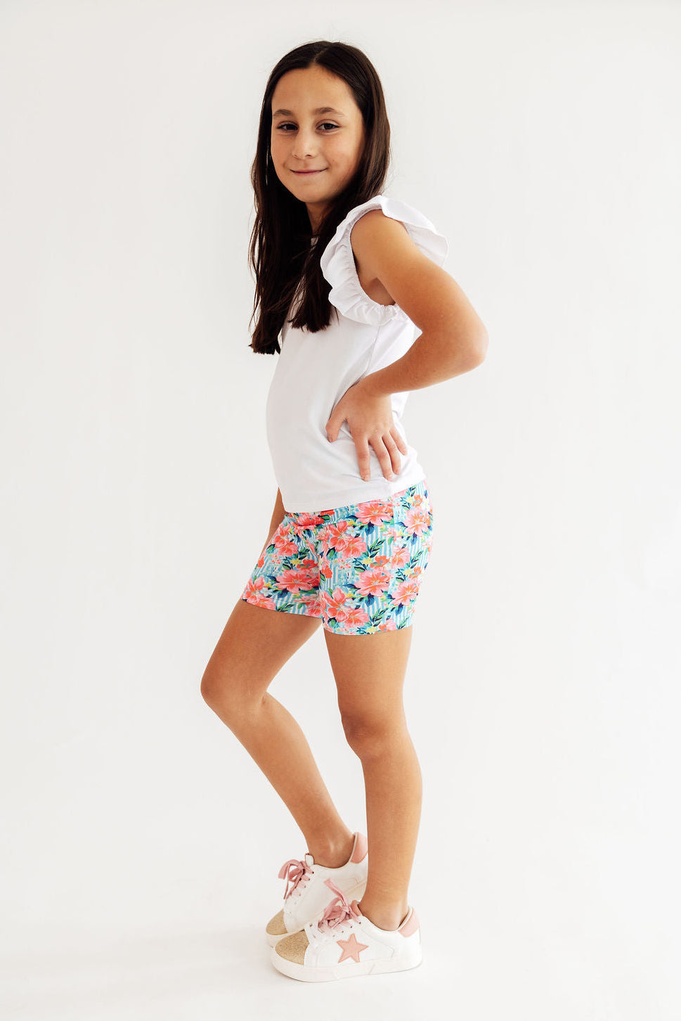 Mila & Rose ® Petals in Paradise Twirl Shorts — lifestyle context
