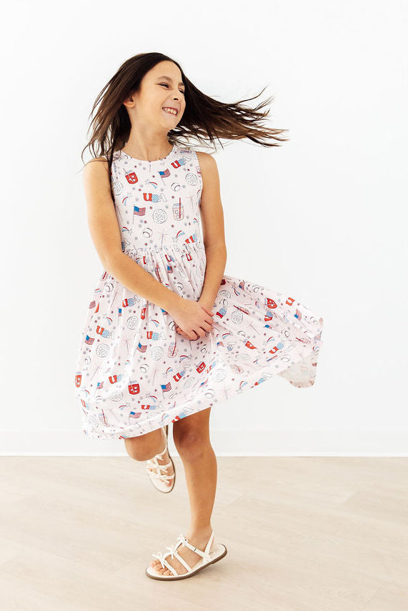 Mila & Rose ® Born in the USA Tank Twirl Dress — lifestyle context