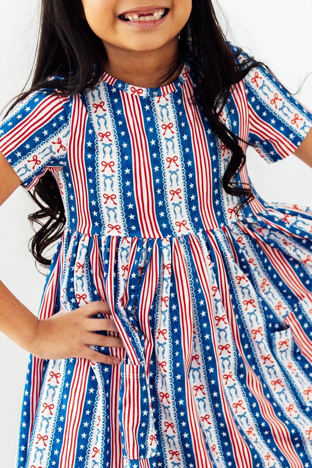 Mila & Rose ® All-American Girl S/S Pocket Twirl Dress — main product shot