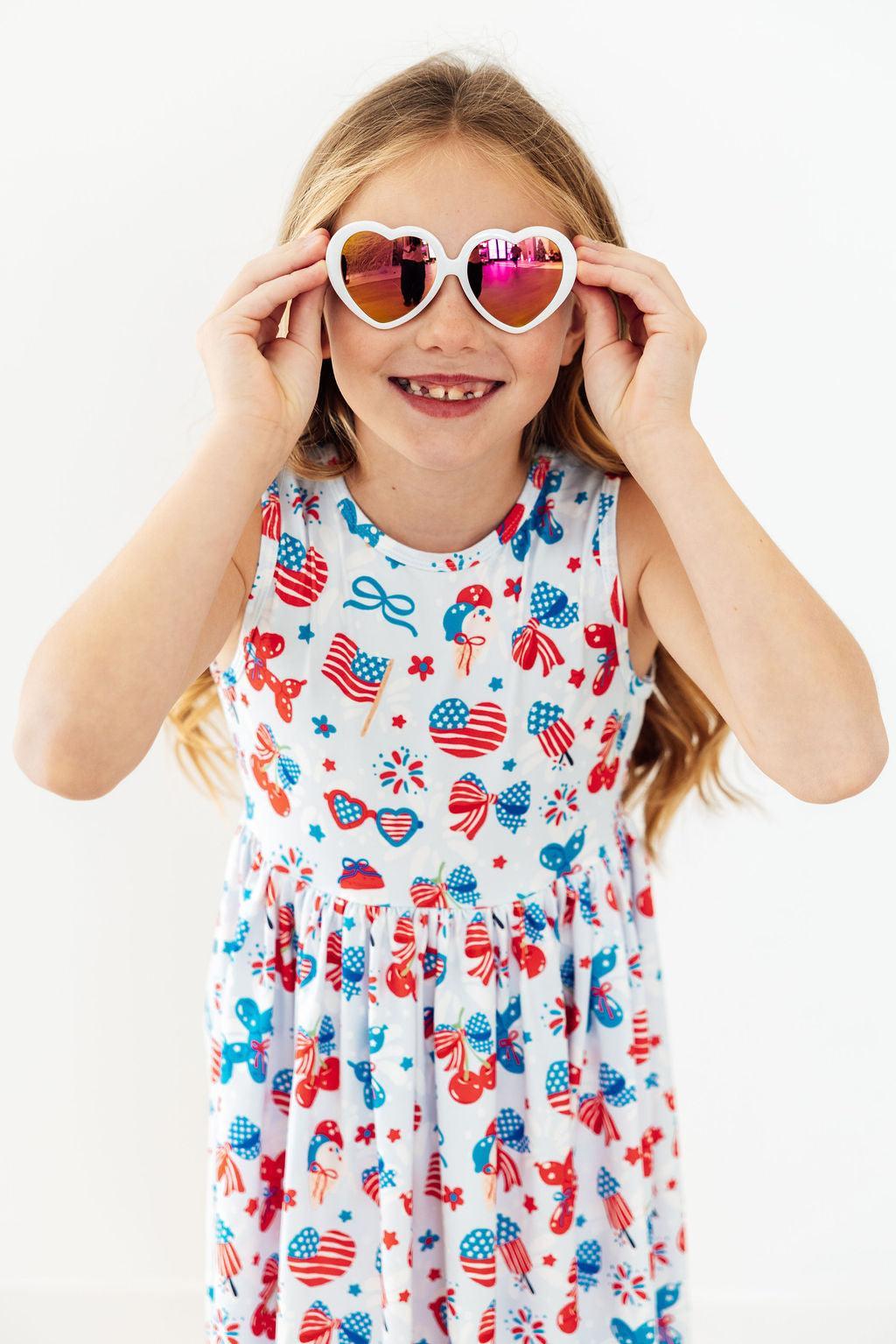 Mila & Rose ® Little Miss Liberty Tank Twirl Dress — lifestyle context