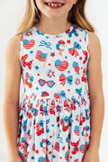 Mila & Rose ® Little Miss Liberty Tank Twirl Dress — main product shot