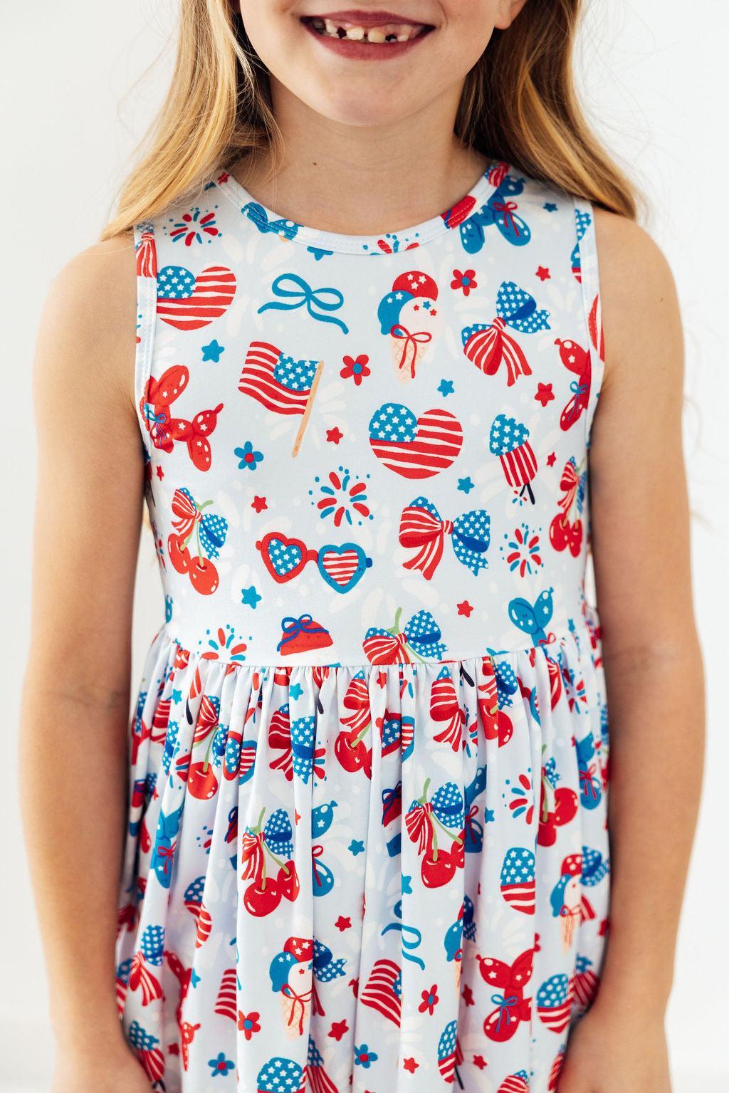 Mila & Rose ® Little Miss Liberty Tank Twirl Dress — main product shot