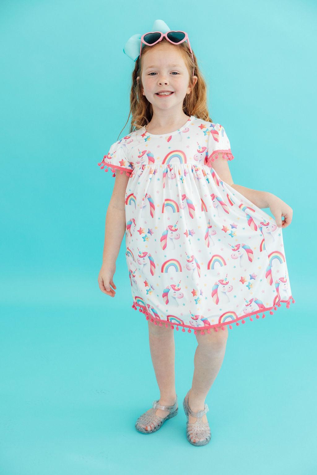 Mila & Rose ® Unicorn Magic Pom Pom Dress — lifestyle context