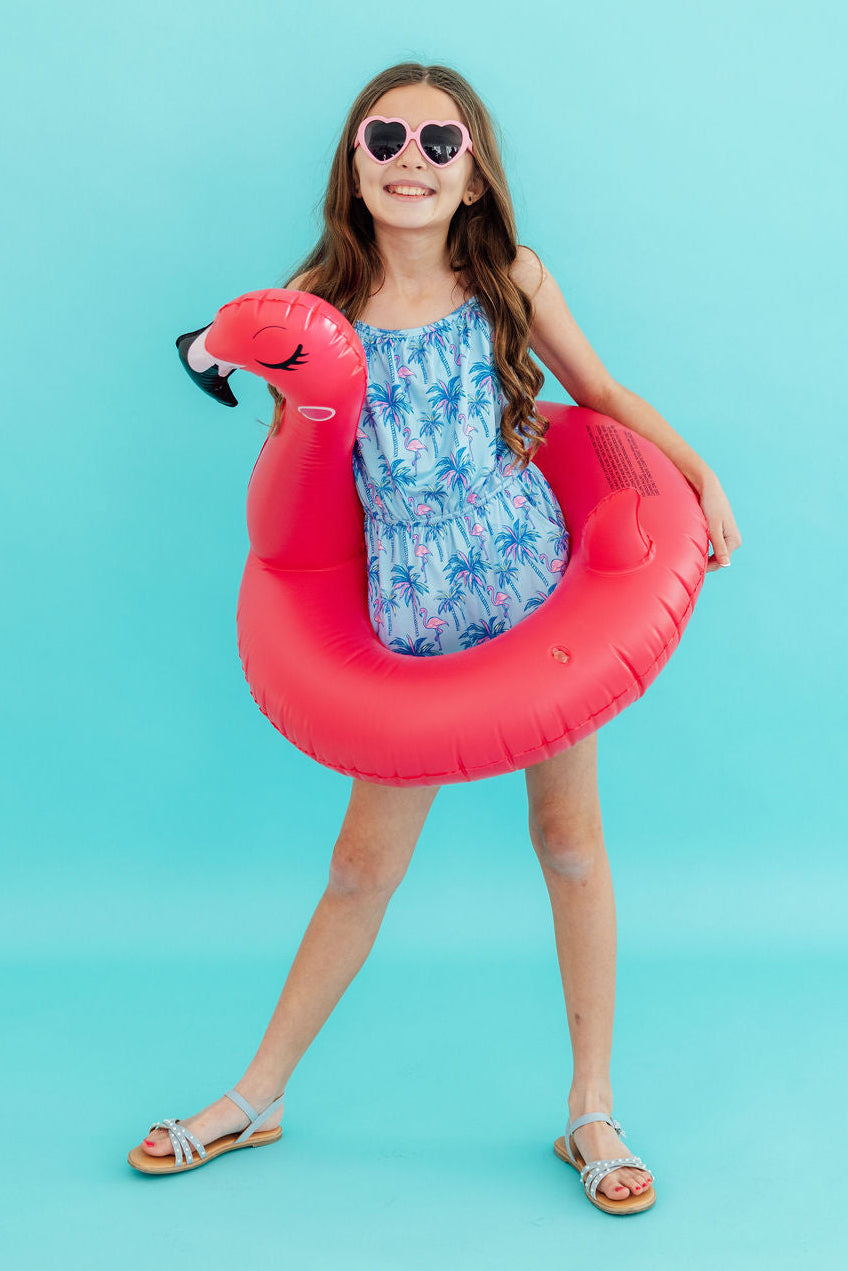 Mila & Rose ® Island Time Strappy Play Romper — detail close-up
