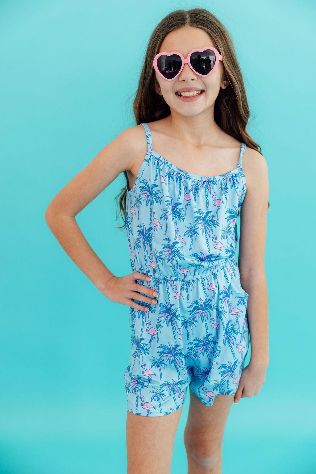Mila & Rose ® Island Time Strappy Play Romper — main product shot