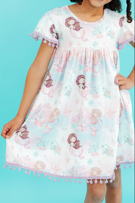 Mila & Rose ® Mermaid Fairytale Pom Pom Dress — lifestyle context