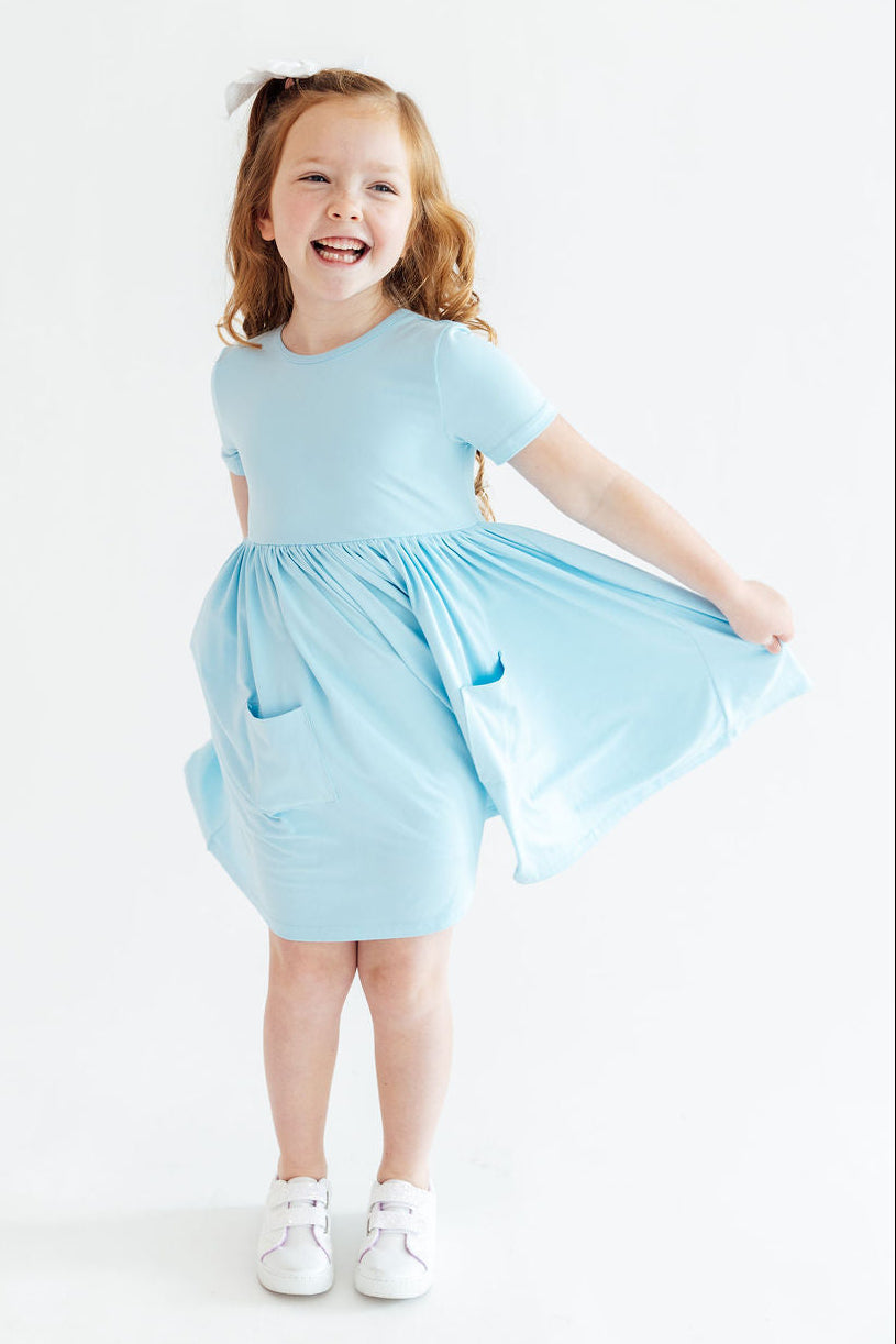 Mila & Rose ® Bluebird S/S Pocket Twirl Dress — back view