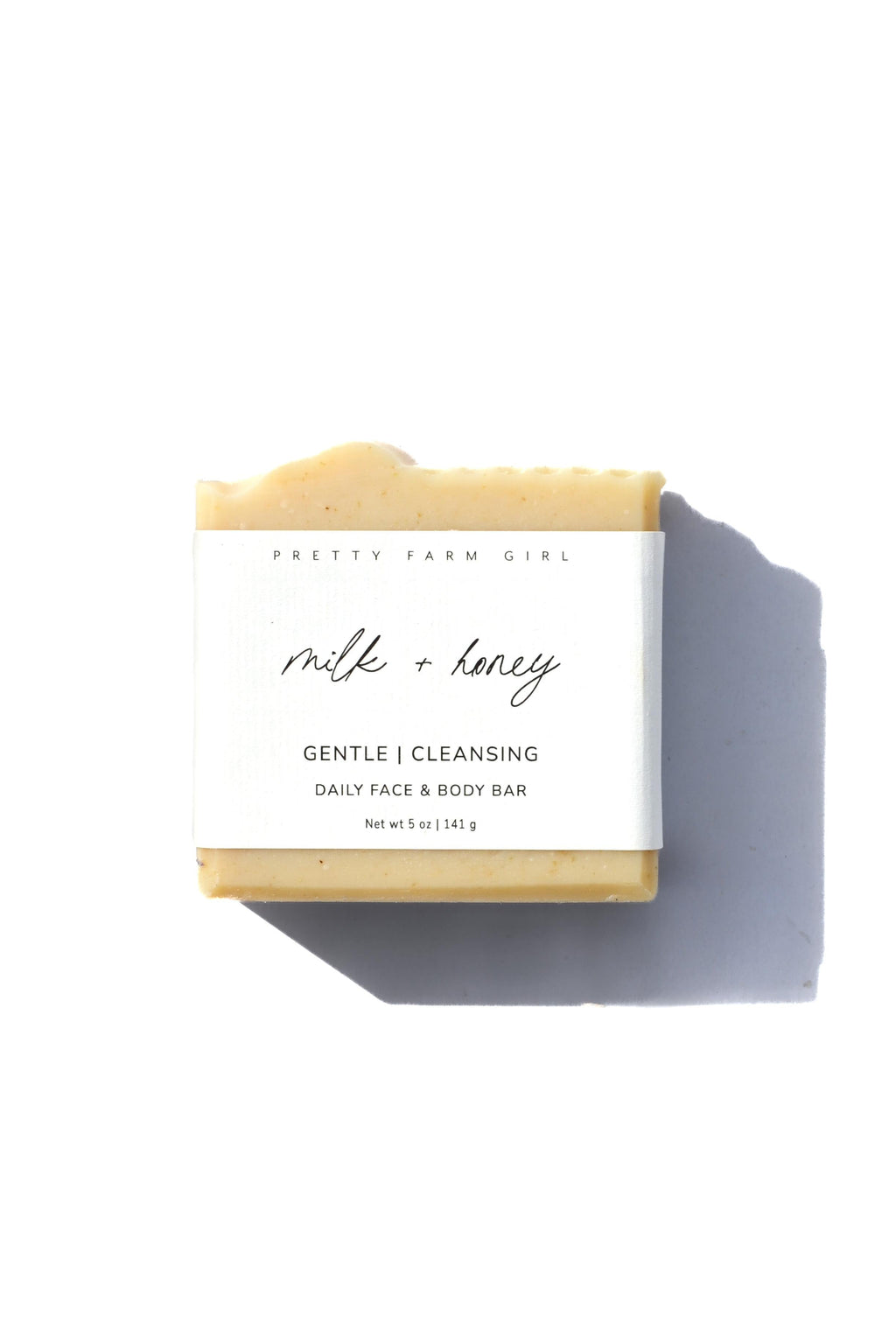 Pretty farm girl Fragrance Free Handmade Tallow + Goat Milk Soap Bar Trio — back view
