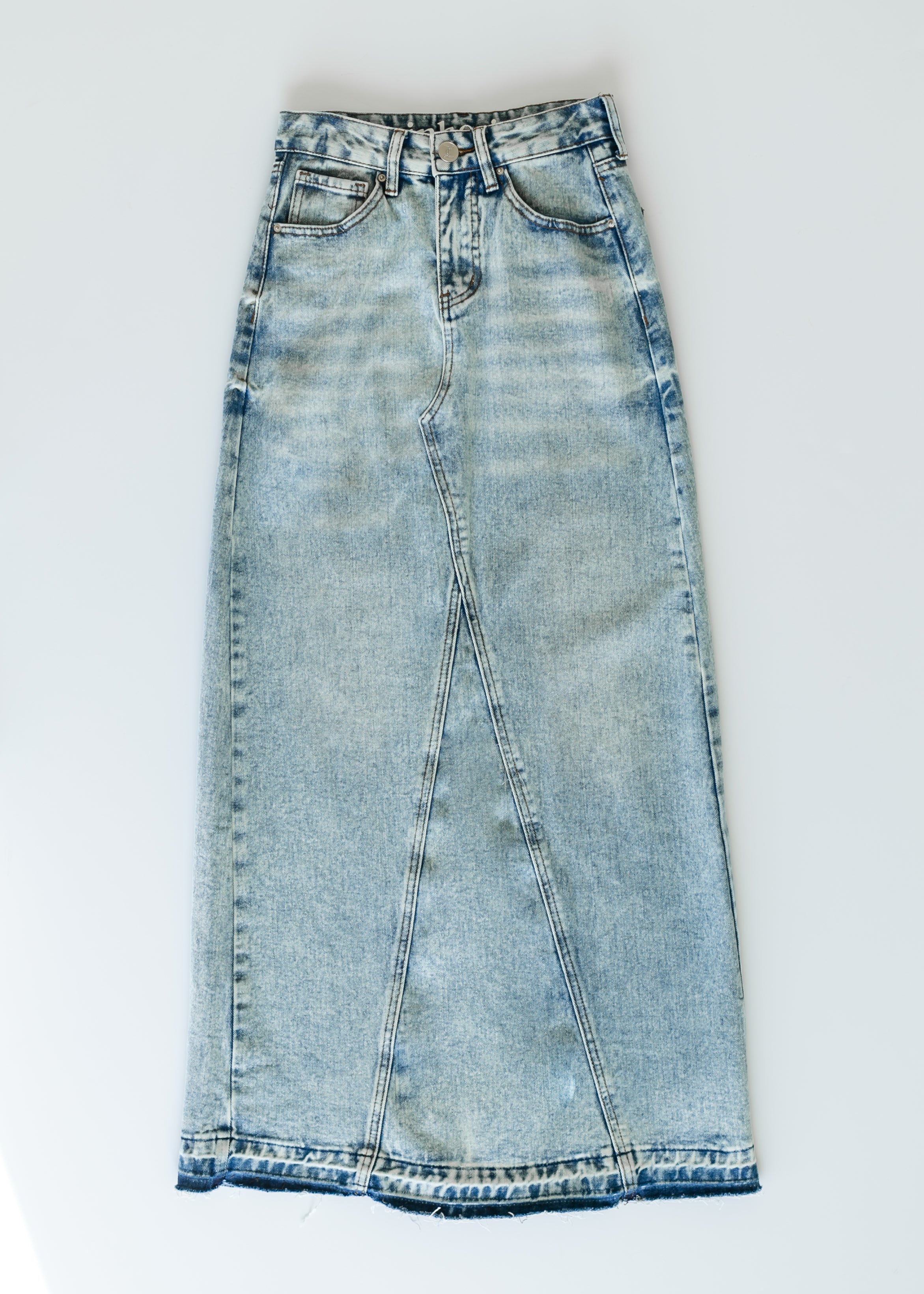Inherit Co. Mina Denim Maxi Skirt — lifestyle context