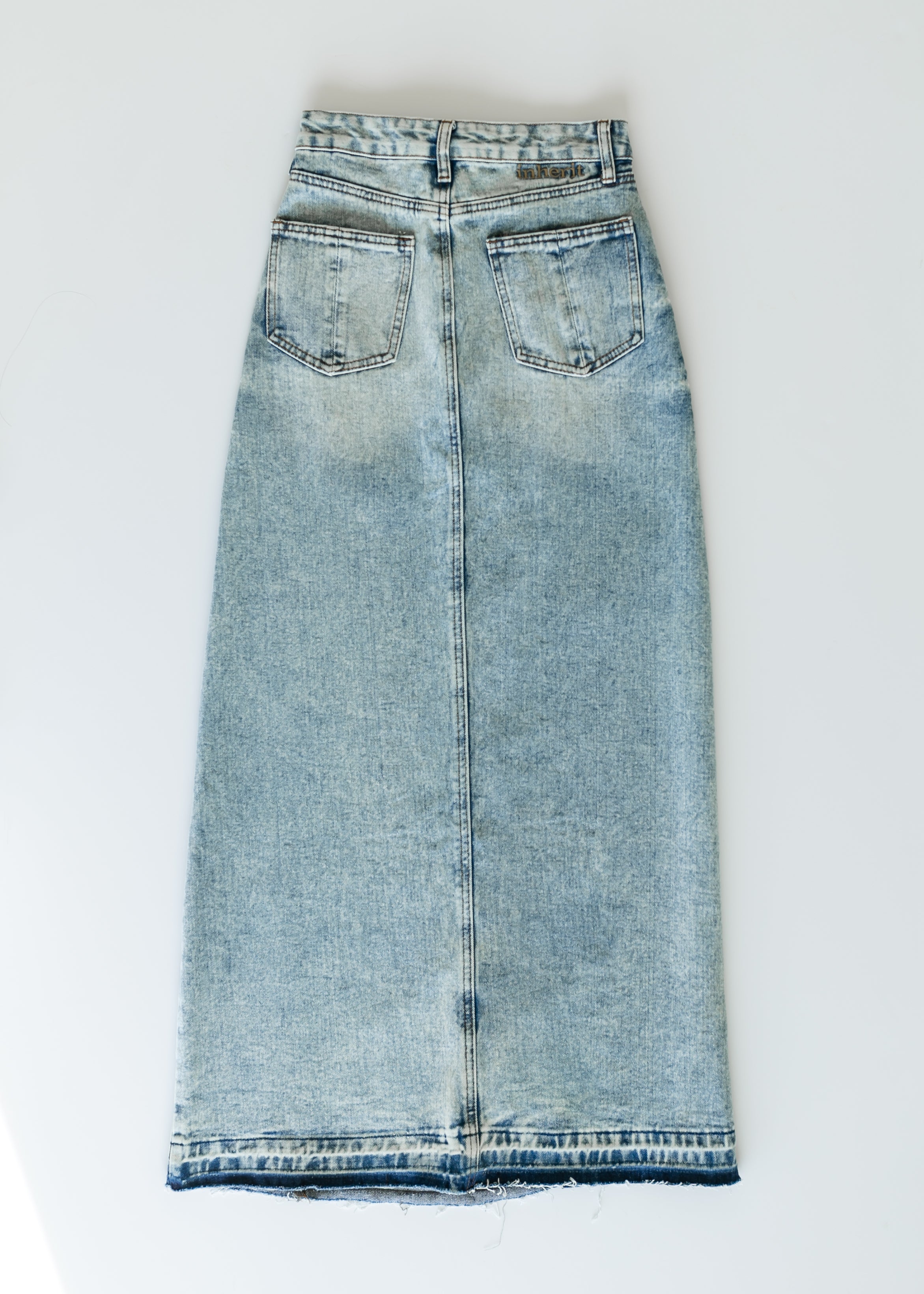 Inherit Co. Mina Denim Maxi Skirt — comparison shot