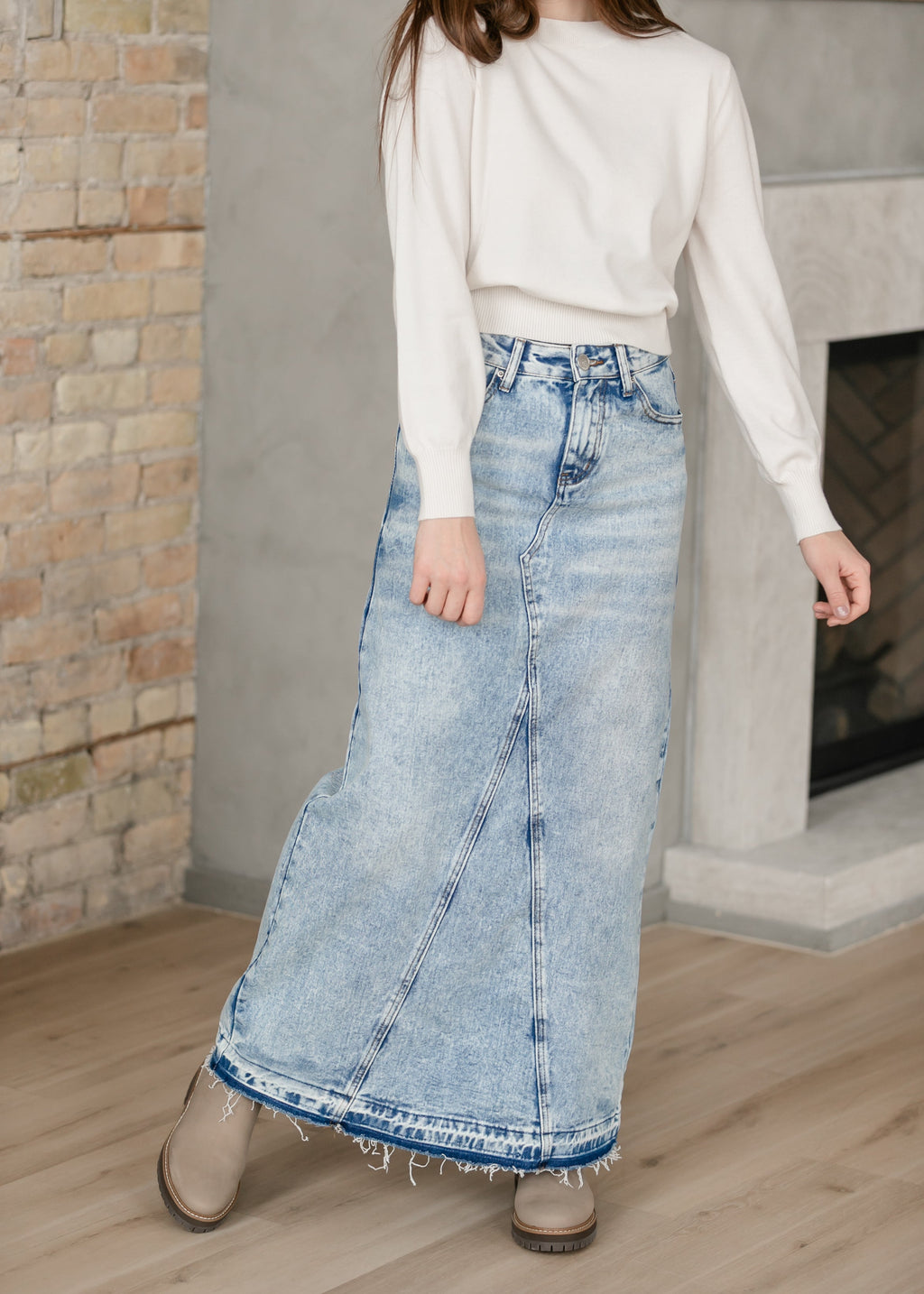 Inherit Co. Mina Denim Maxi Skirt — packaging