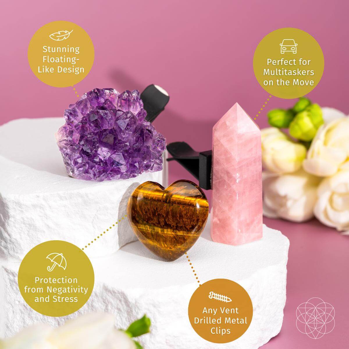 Mindful Multitasker - Crystal Car Kit of Balance – Conscious Items, view 3