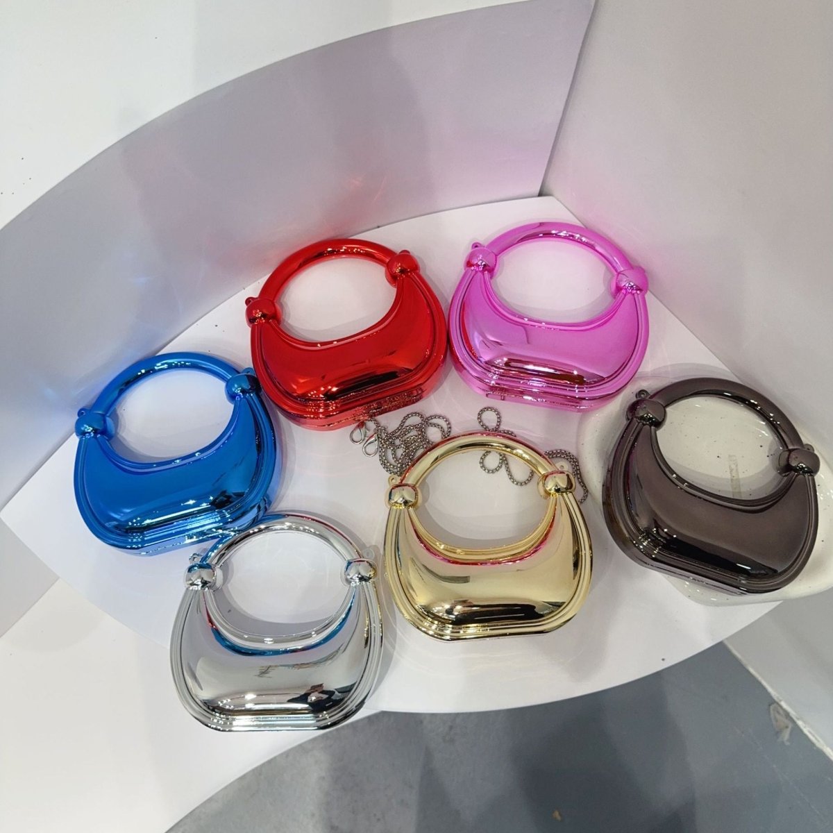 Mariam's Collection Mini Acrylic Crescent Bag Versatile Stylish Clutch Bag (MAC336) — construction detail