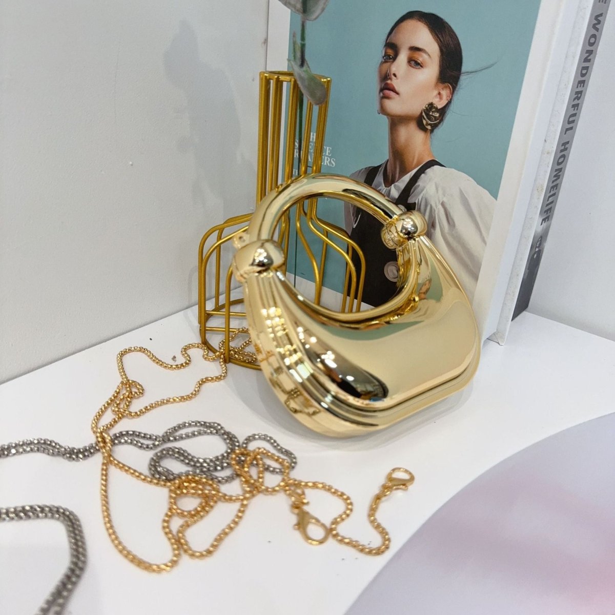 Mariam's Collection Mini Acrylic Crescent Bag Versatile Stylish Clutch Bag (MAC336) — lifestyle worn / used context