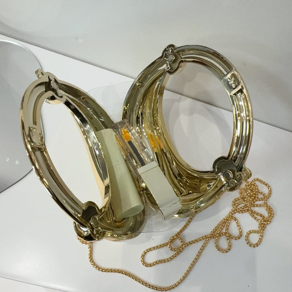 Mariam's Collection Mini Acrylic Crescent Bag Versatile Stylish Clutch Bag (MAC336) — product on model